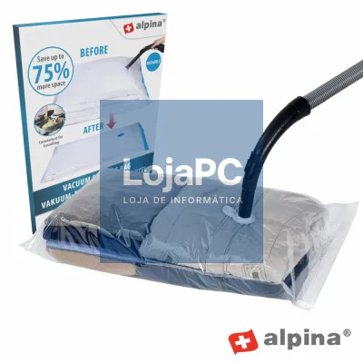 Sacos P/ Arrumação Roupa em Vácuo 130x74/86x50cm ALPINA