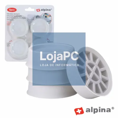 Conjunto de 4 Pés Antivibração P/ Máquina de Lavar ALPINA