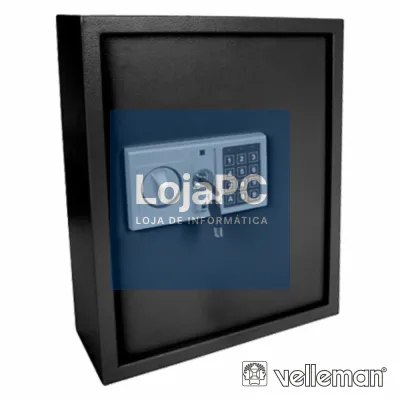 COFRE ELETRÓNICO AÇO P/ CHAVES BLOQUEIO 8 DÍGITOS VELLEMAN