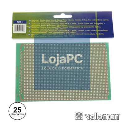 PLACA CIRCUITO IMPRESSO PERFURADA EM PONTOS 100X160MM (25X)