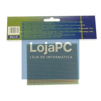 PLACA CIRCUITO IMPRESSO PERFURADA EM LINHAS 100X80MM