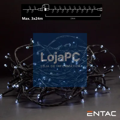 Grinalda 240 LEDs 6400K 24m S/ Alimentador ENTAC