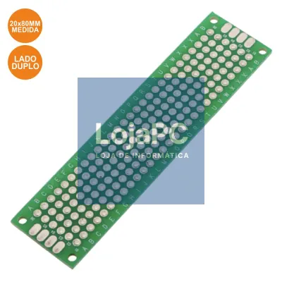 PLACA CIRCUITO IMPRESSO PERFURADA EM PONTOS 20X80MM