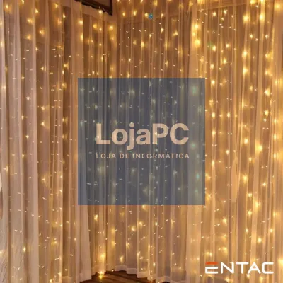 Grinalda 150 LEDs Cortina 1.5x1.5m ENTAC