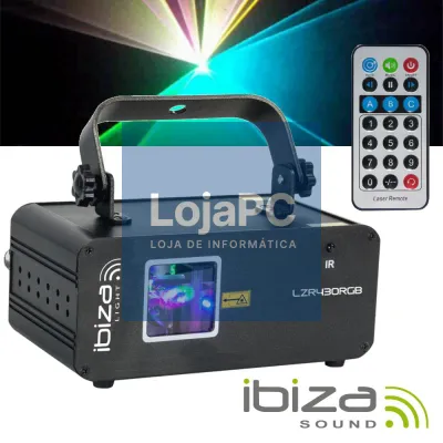Laser Gráfico Vermelho/Azul/Verde DMX 430mW IBIZA