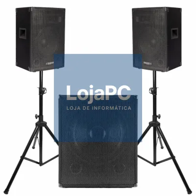 Conjunto Som Bi-Amplificado 1600W
