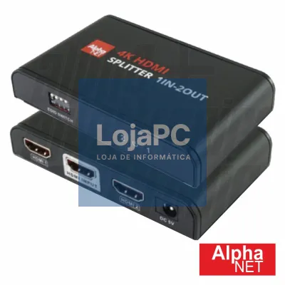 DISTRIBUIDOR COMUTADOR HDMI 1 ENTRADA 2 SAÍDAS SMART EDID