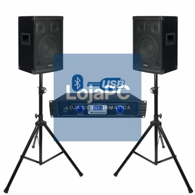 Conjunto Som Amplificado 600W