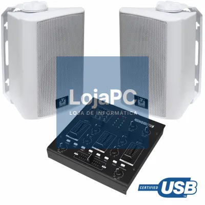 Conjunto Som Amplificado 160W