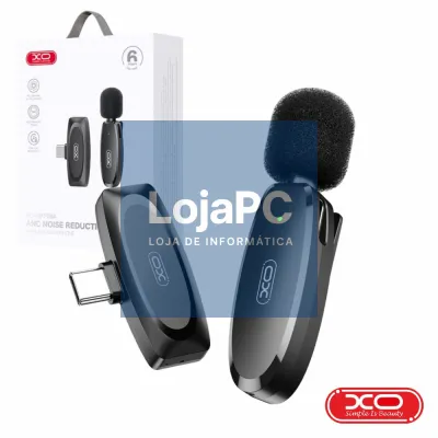 Microfone Lapela S/ fios C/ Receptor USB-C XO