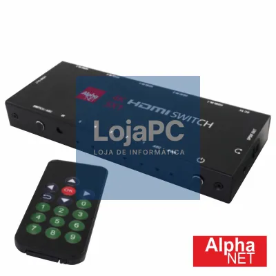 DISTRIBUIDOR COMUTADOR HDMI 5 ENTRADAS 1 SAÍDA COMANDO JOIN