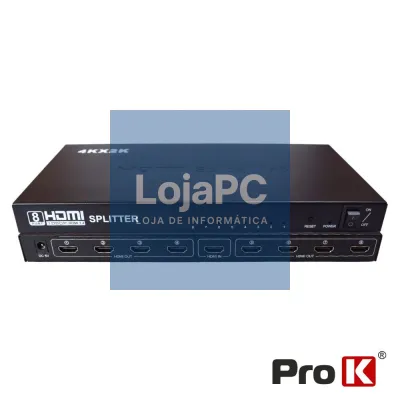 Distribuidor Hdmi Amplificado 1 Entrada 8 Saídas 4K PROK