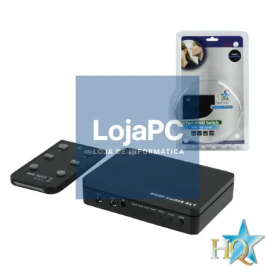 COMUTADOR HDMI AMPLIFICADO 4 ENTRADAS 1 SAÍDA HQ
