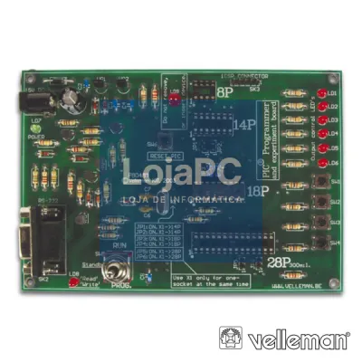 KIT PROGRAMADOR PIC C/ BOARD DE TESTES VELLEMAN
