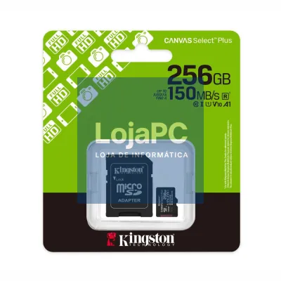 Cartão Memória MicroSDXC 256GB UHS-I Canvas Select Plus