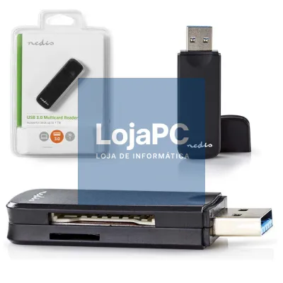 Leitor Cartões De Memória SD / USB 3.0 / 5 Gbps NEDIS
