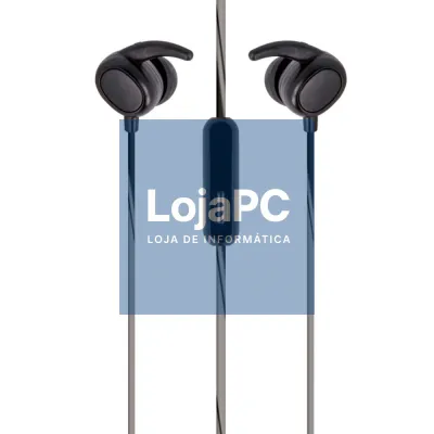 Auscultadores Stereo C/ Fios P/ Desporto Preto