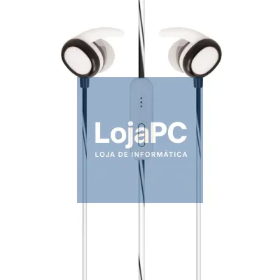 Auscultadores Stereo C/ Fios P/ Desporto Branco