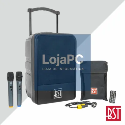 Coluna Amplificada 10" 400W USB/BT 2 Microfones UHF BST