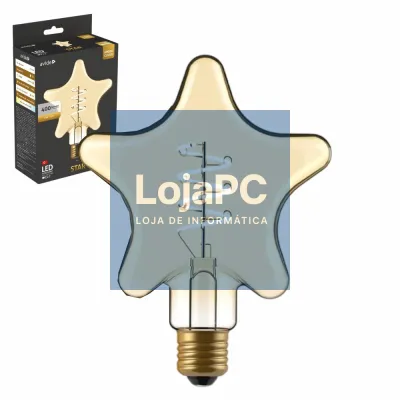 Lâmpada E27 4.9W 230V Filamento 2200K 400lm Dimável Star