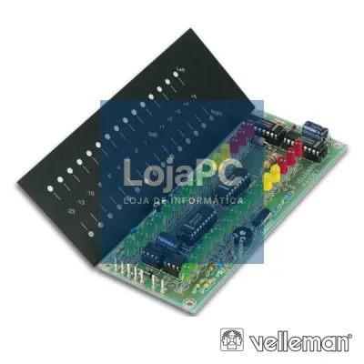 KIT MEDIDOR VU 2x15 LEDS STEREO ENTRADA AJUSTÁVEL VELLEMAN