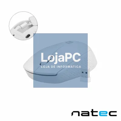 Rato Óptico S/ fios 800-1600DPI 2.4 GHz Branco NATEC