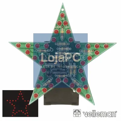 KIT ESTRELA LED INTERMITENTE VERMELHO VELLEMAN
