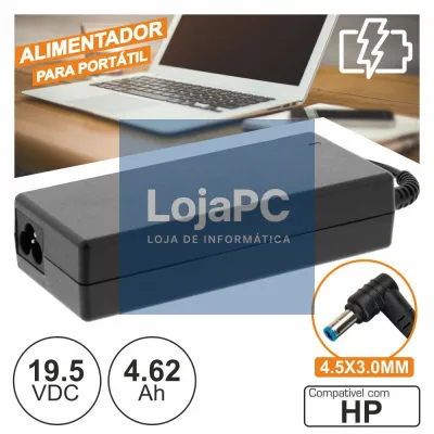 ALIMENTADOR P/ HP 19.5V 4.62A 90W 4.5X3.0MM