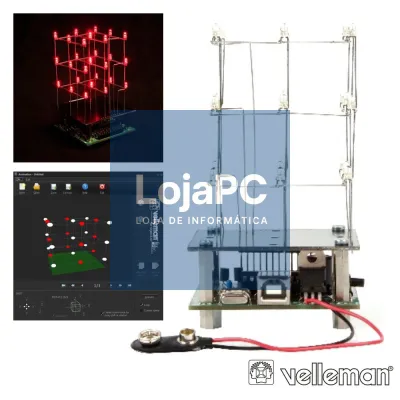 CUBO LED 3D C/ 27 LEDS ATÉ 234 ANIMAÇÕES VELLEMAN