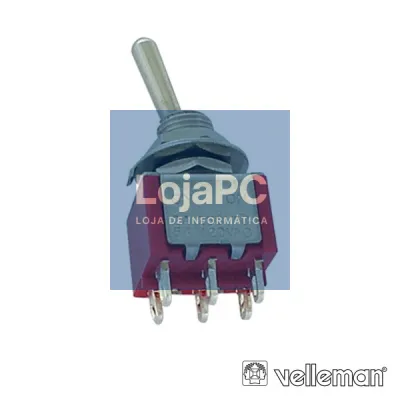 INTERRUPTOR ALAVANCA DPDT VERTICAL ON-OFF-(ON)
