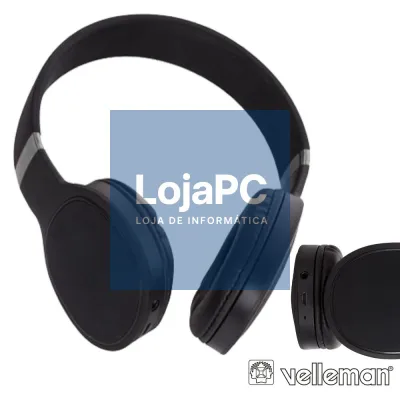 AUSCULTADORES BLUETOOTH DSP E CANCEL. RUÍDO BAT VELLEMAN