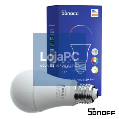 Lâmpada E27 9W 230V 806lm LED Globo RGB WiFi SONOFF