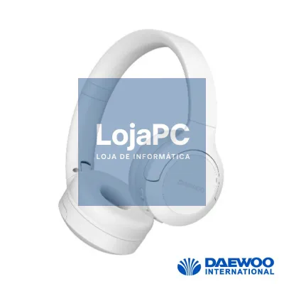 Auscultadores Bluetooth 5.3 S/ Fios Cartão SD Branco DAEWOO