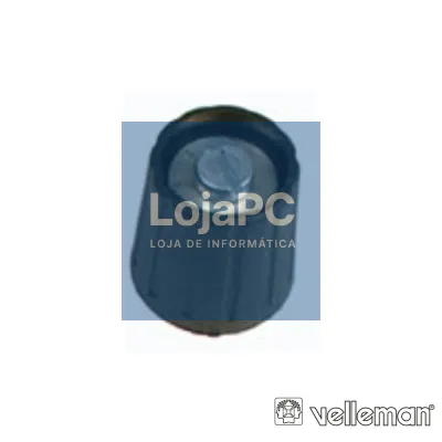 Botão p/ Potenciómetro Preto 15mm/6mm VELLEMAN