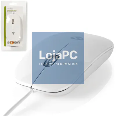 Rato c/ Fios 1000 DPI 3 Botões Branco NEDIS