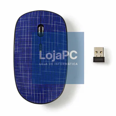 Rato S/ fios 1600 dpi 3 botões Azul NEDIS