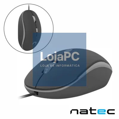Rato Óptico 800-1200DPI USB Preto/Cinza NATEC