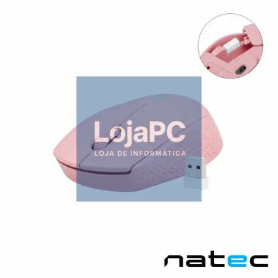 Rato Óptico STORK S/ Fios 1600DPI USB Rosa NATEC
