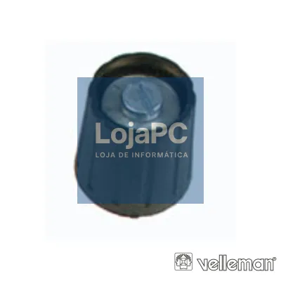 Botão p/ Potenciómetro Preto 15mm/6.35mm VELLEMAN
