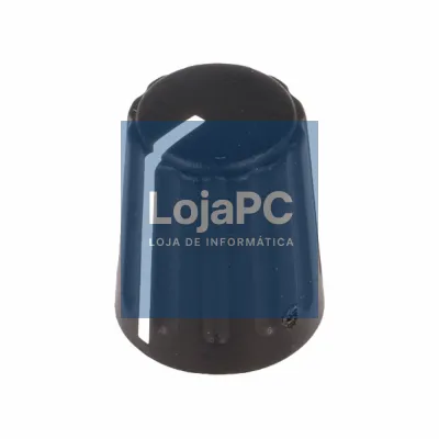 Botão P/ Potenciómetro Preto C/ Linha Branca Ø13,5x17,1mm