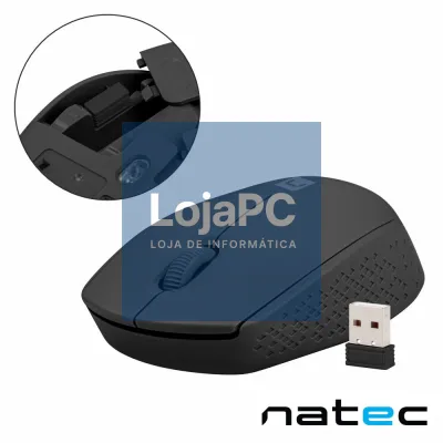 Rato Óptico S/ Fios 800-1600DPI USB 2.4GHz NATEC