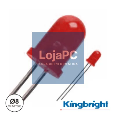 LED 8MM ALTO BRILHO VERMELHO VELLEMAN
