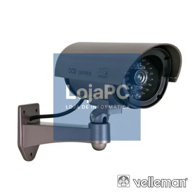CÂMARA VIGILÂNCIA FALSA C/ LED IR E LED VERMELHO