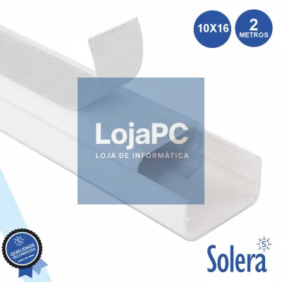 CALHA TÉCNICA PVC C/ ADESIVO 10x16MM 104MM² 2M SOLERA
