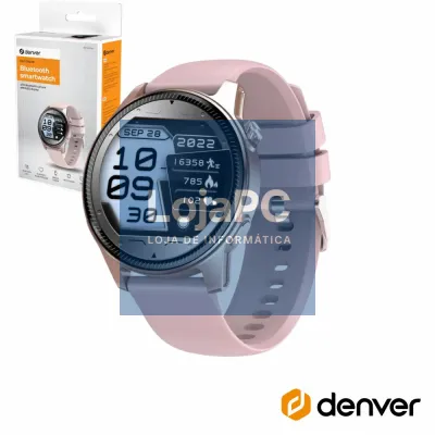 SmartWatch GPS AMOLED P/ Android iOS Rosa IP67 DENVER