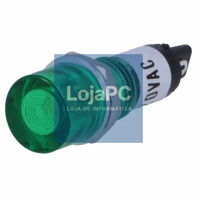 Luz Piloto Redondo Verde 10mm 220V