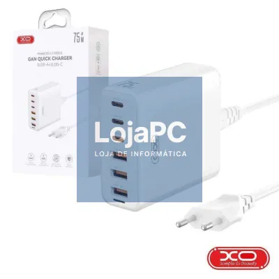 Alimentador 3x USB-A 3x USB-C PD 75W GaN XO