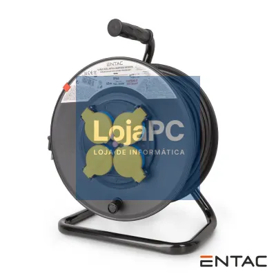 Extensão Elétrica 3G2.5 C/ Enrolador 4x Schuko 40m ENTAC