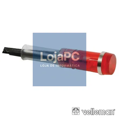 LUZ PILOTO REDONDO VERMELHO 9MM 220V VELLEMAN