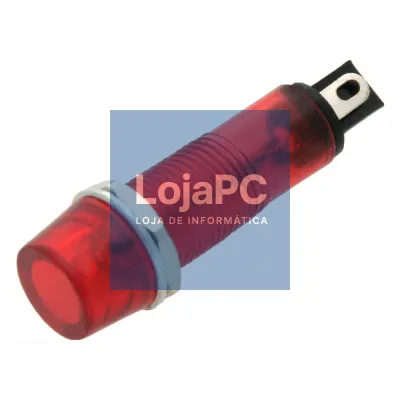 Luz Piloto Redondo Vermelho 9mm 230V